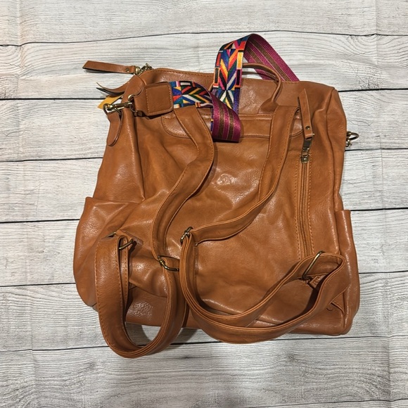 Brown Backpack/ Purse - Picture 2 of 3